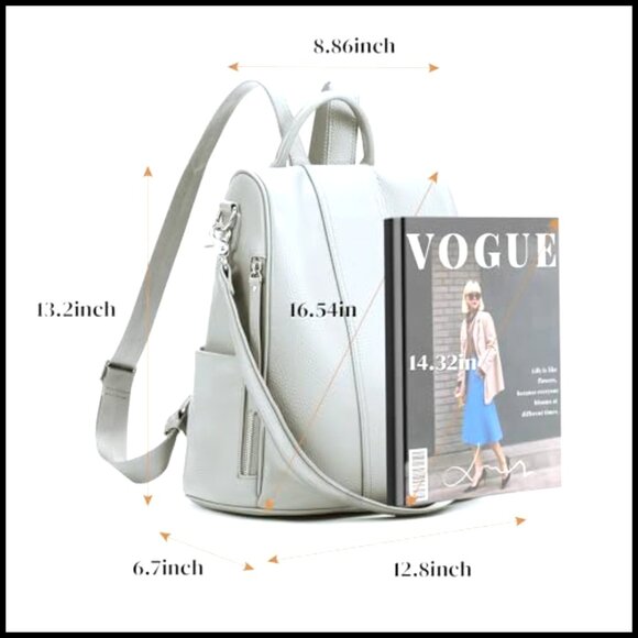 Genuine Leather Backpack Purse Large Capacity Anti-Theft Convertible Bag